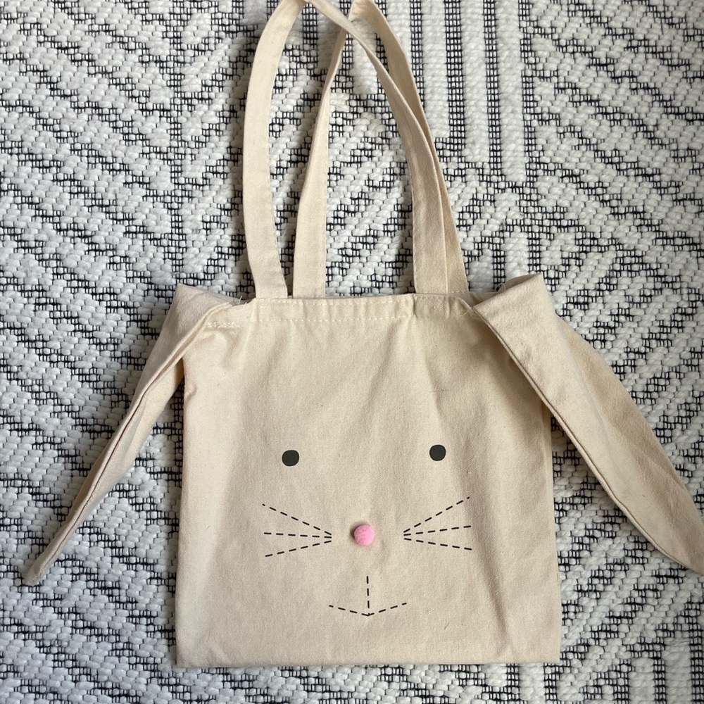 Canvas Bunny Tote Bag